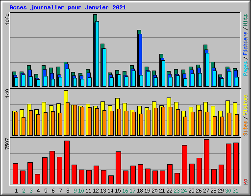 Acces journalier pour Janvier 2021